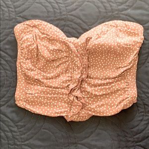Pink polka dot crop top! (: